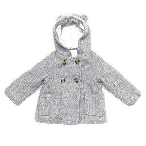 🤍  Tweed Pea Coat Baby Girl Gray Carter's 18M